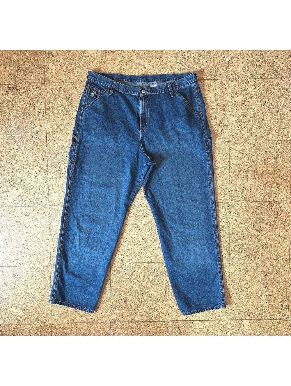 Cinch Blue Label Carpenter Jeans Mens 42x34 Blue Hammer Loop Workwear MB90434002
